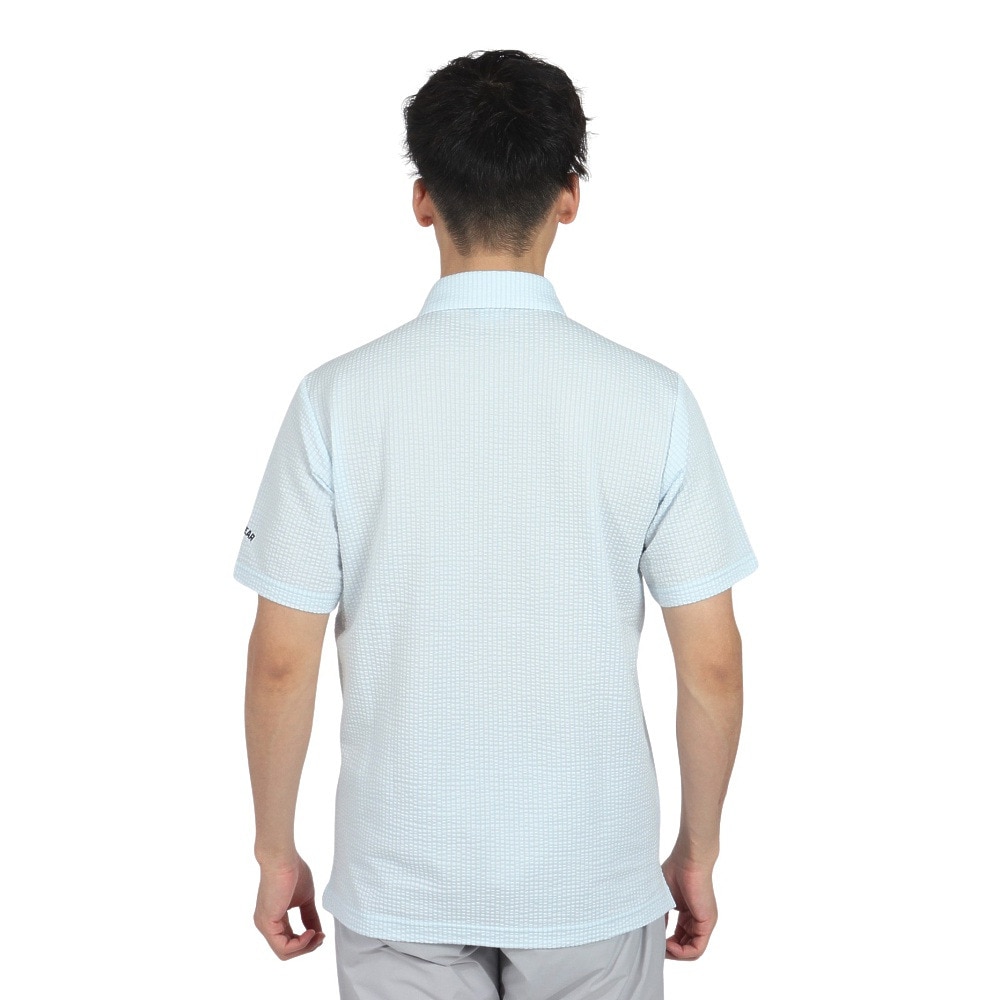 マンシングウエア（MUNSING WEAR）（メンズ）ゴルフウェア ストライプ サッカー半袖ポロシャツ MG5SHS83M SA00