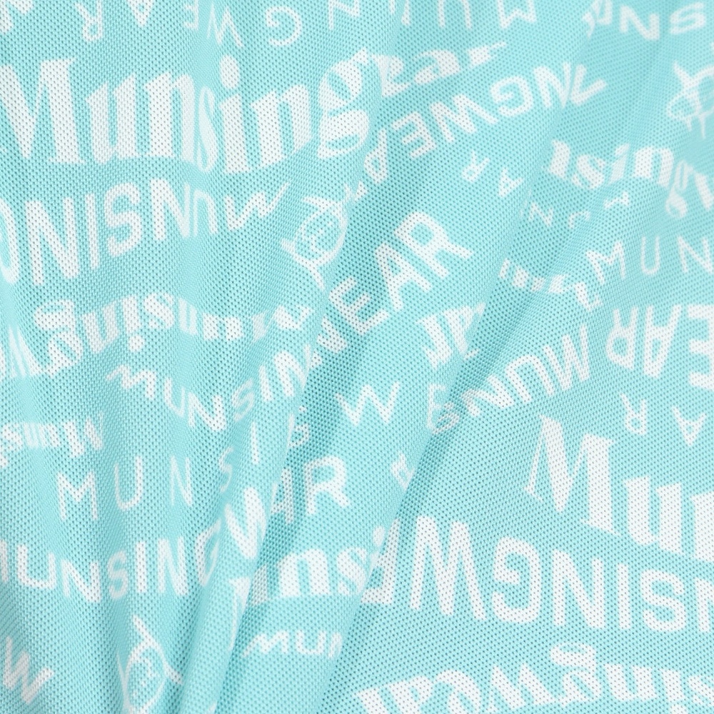 マンシングウエア（MUNSING WEAR）（メンズ）ゴルフウェア 吸汗速乾 遮熱 サンスクリーン マルチロゴ総柄プリント 半袖ポロシャツ MG5SHS84M EM00