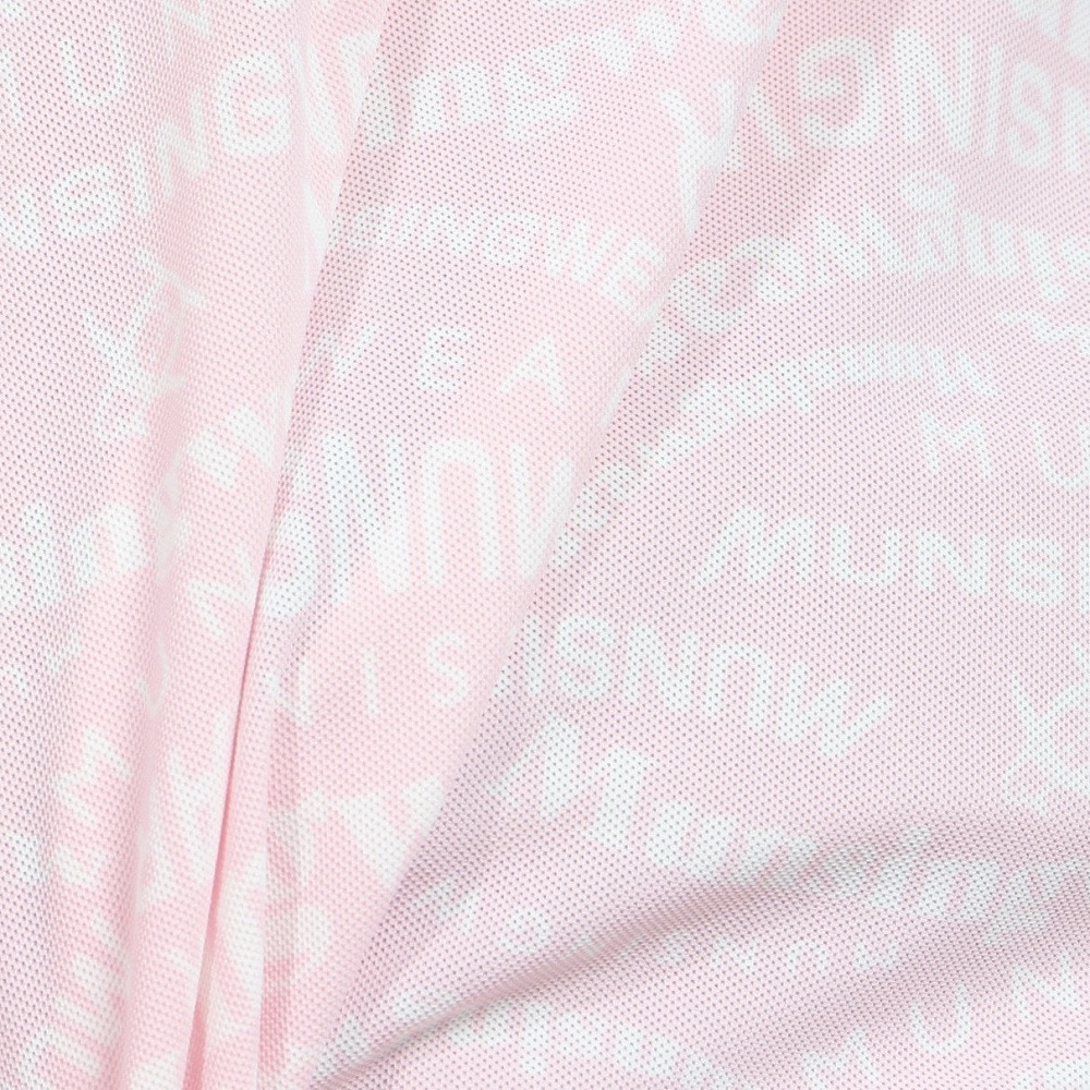 マンシングウエア（MUNSING WEAR）（メンズ）ゴルフウェア 吸汗速乾 遮熱 サンスクリーン マルチロゴ総柄プリント 半袖ポロシャツ MG5SHS84M PK00