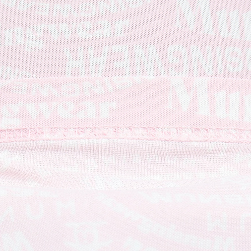 マンシングウエア（MUNSING WEAR）（メンズ）ゴルフウェア 吸汗速乾 遮熱 サンスクリーン マルチロゴ総柄プリント 半袖ポロシャツ MG5SHS84M PK00
