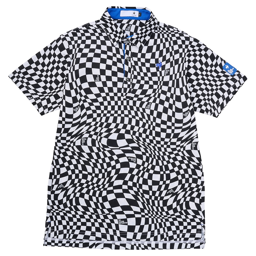 ルコックスポルティフ（lecoqsportif）（メンズ）ゴルフウェア 高通気 VICHYチェック半袖シャツ LG5SHS01M BK00
