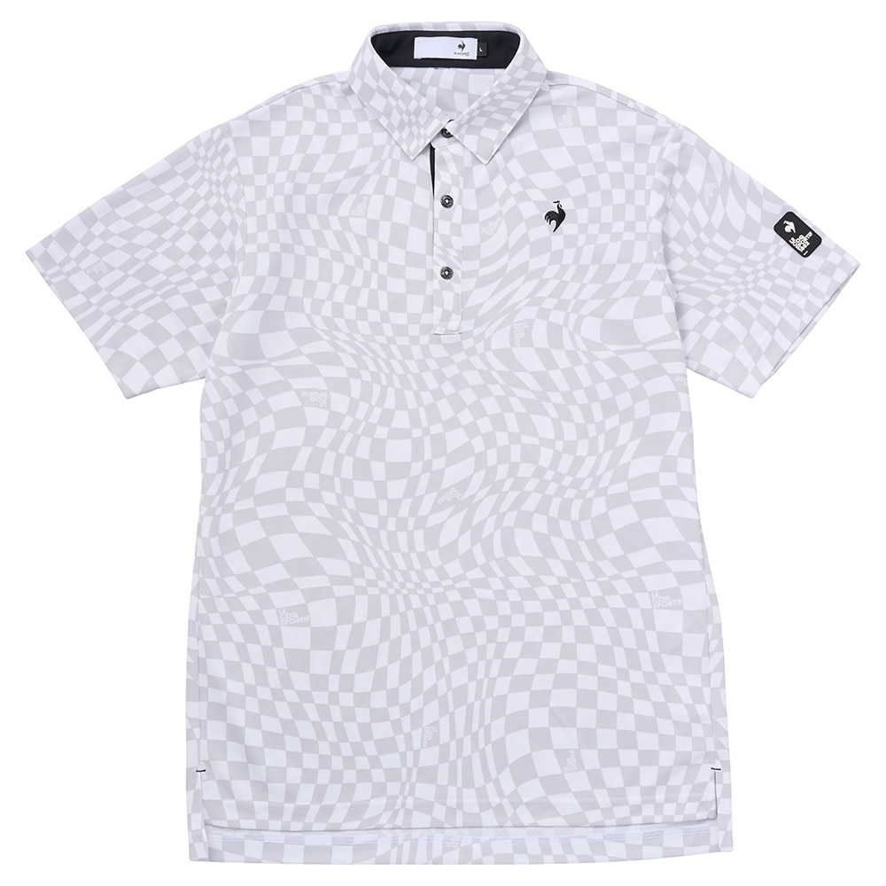 ルコックスポルティフ（lecoqsportif）（メンズ）ゴルフウェア 高通気 VICHYチェック半袖シャツ LG5SHS01M GY00