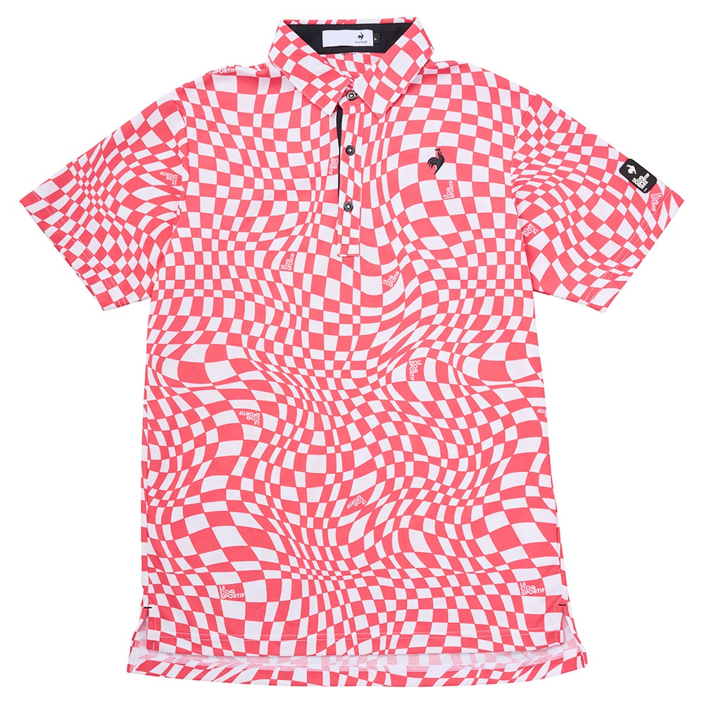 ルコックスポルティフ（lecoqsportif）（メンズ）ゴルフウェア 高通気 VICHYチェック半袖シャツ LG5SHS01M PK00