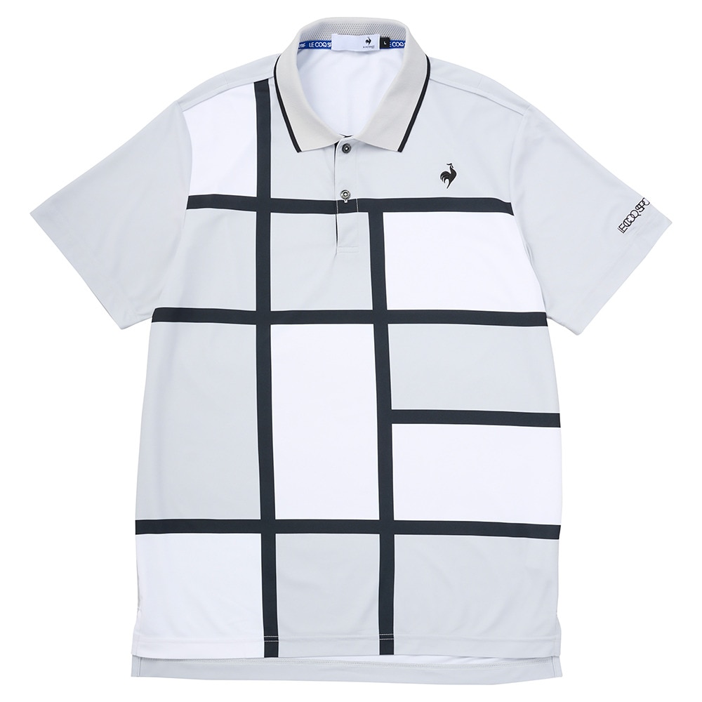 ルコックスポルティフ（lecoqsportif）（メンズ）ゴルフウェア カラーブロック大柄半袖シャツ LG5SHS02M GY00