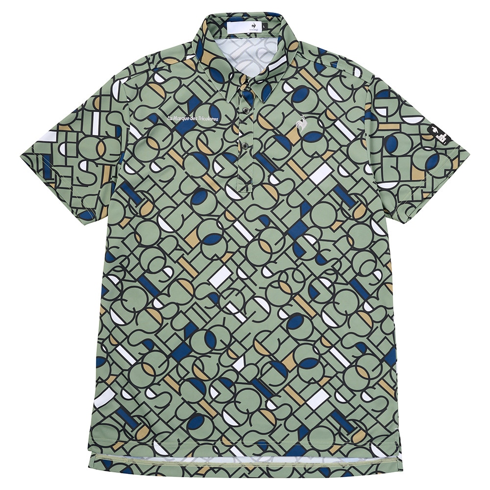 ルコックスポルティフ（lecoqsportif）（メンズ）ゴルフウェア カラーブロックグラフィック小柄半袖シャツ LG5SHS03M KH00