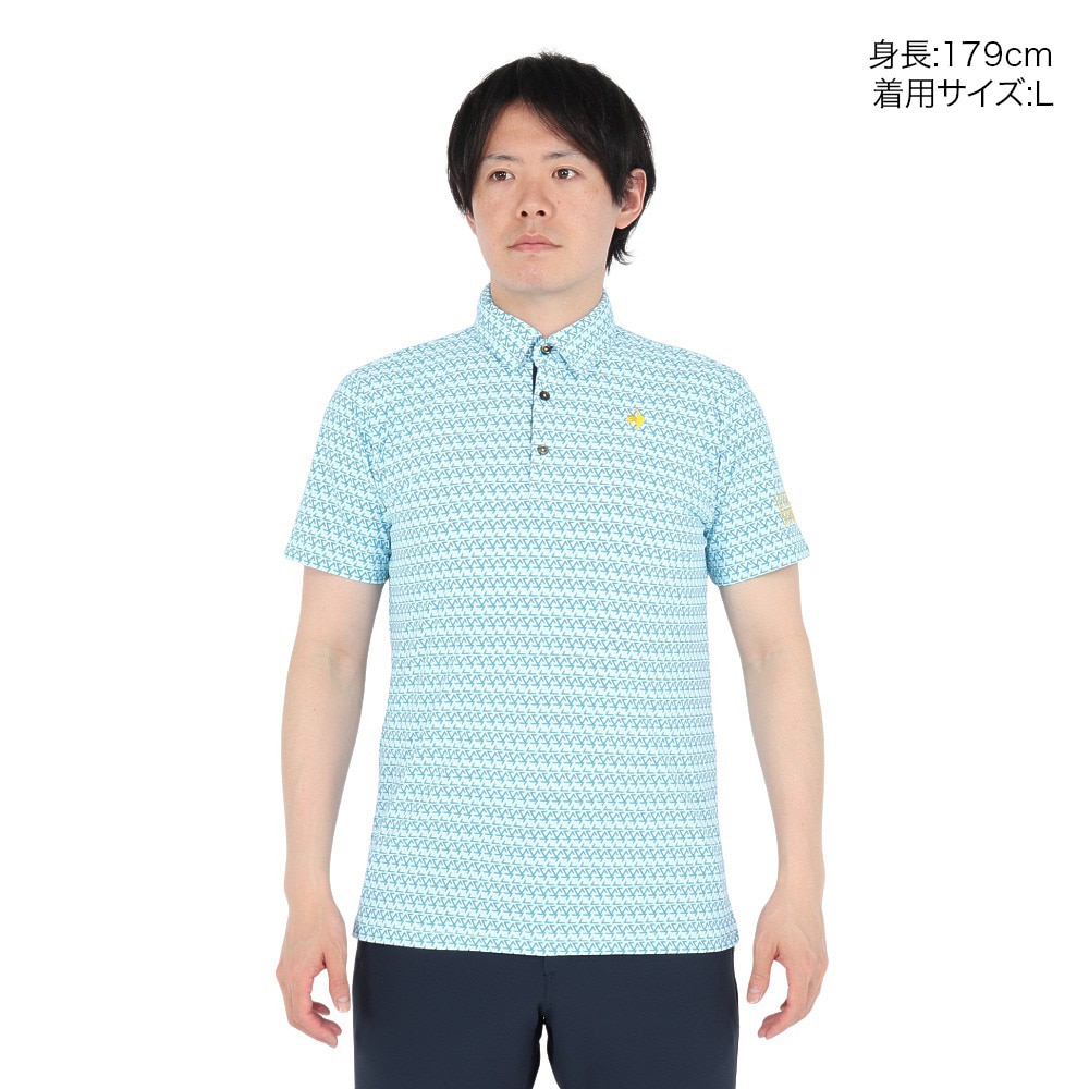 ルコックスポルティフ（lecoqsportif）（メンズ）ゴルフウェア ストレッチ トライアングル 小柄半袖シャツ LG5SHS06M SA00