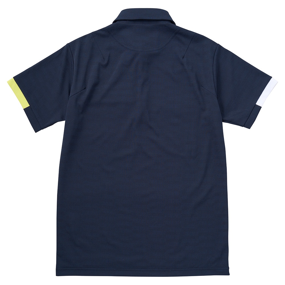ルコックスポルティフ（lecoqsportif）（メンズ）ゴルフウェア メッシュ 小柄ジャガード 半袖ポロシャツ LG5SHS08M NV00