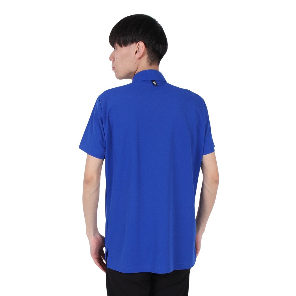 ルコックスポルティフ（lecoqsportif）（メンズ）ゴルフウェア 吸汗速乾 定番 無地半袖シャツ LG5SHS13M BL00