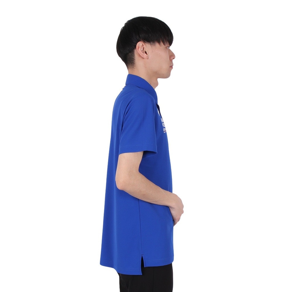ルコックスポルティフ（lecoqsportif）（メンズ）ゴルフウェア 吸汗速乾 定番 無地半袖シャツ LG5SHS13M BL00