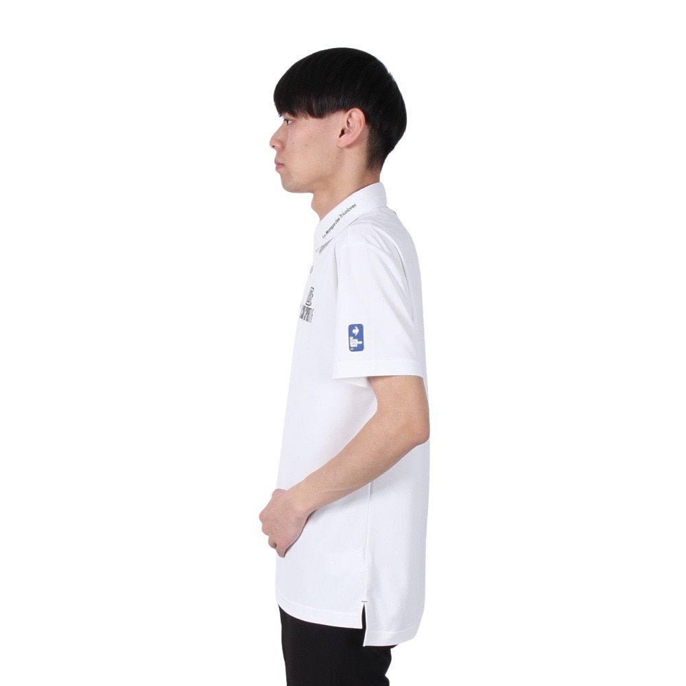 ルコックスポルティフ（lecoqsportif）（メンズ）ゴルフウェア 吸汗速乾 定番 無地半袖シャツ LG5SHS13M WH00