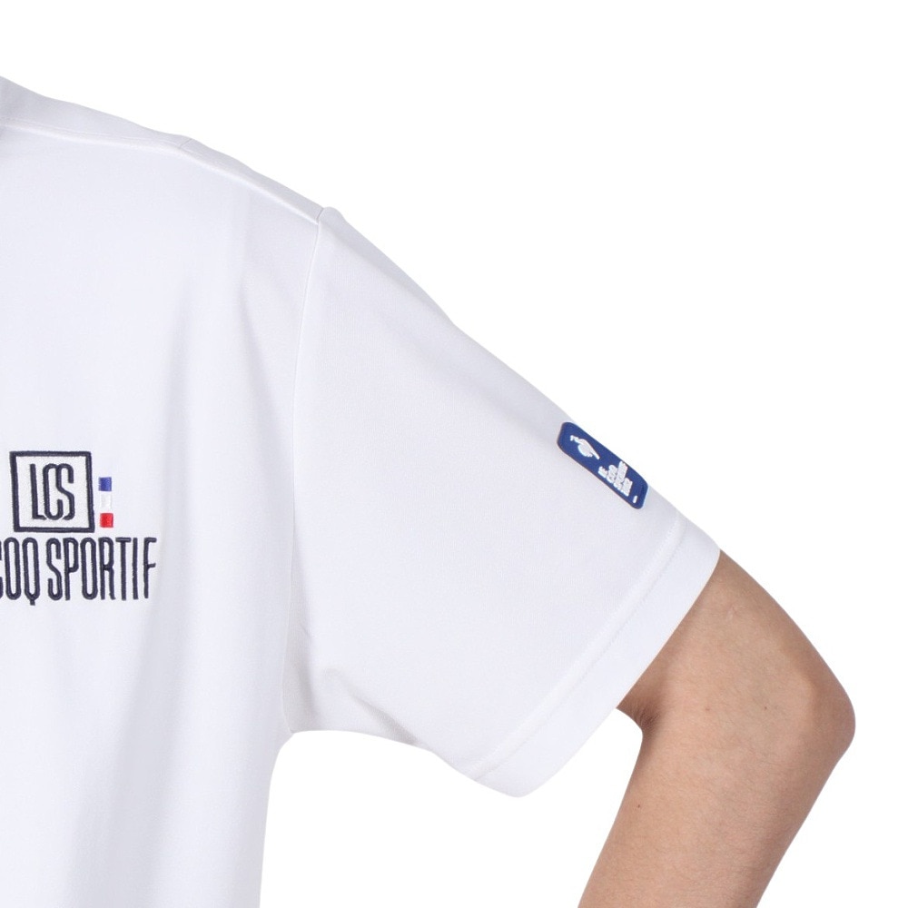ルコックスポルティフ（lecoqsportif）（メンズ）ゴルフウェア 吸汗速乾 定番 無地半袖シャツ LG5SHS13M WH00