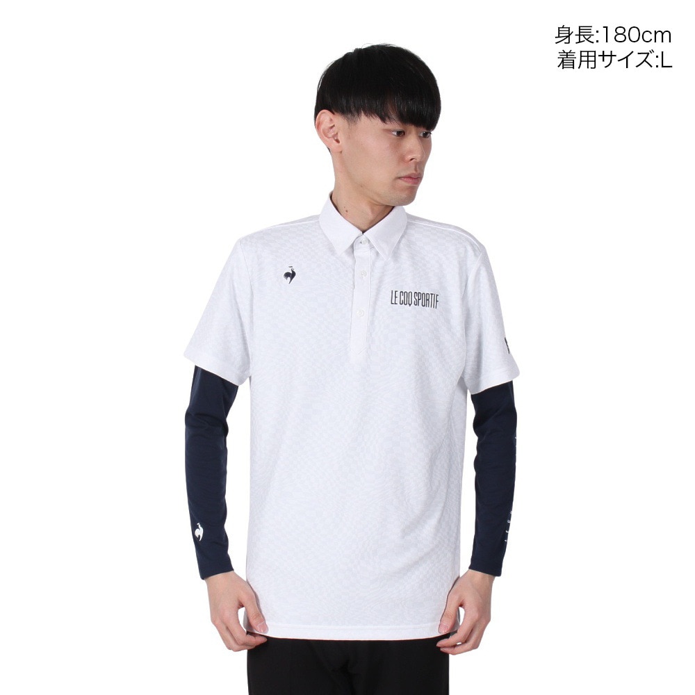 ルコックスポルティフ（lecoqsportif）（メンズ）ゴルフウェア 吸汗速乾 インナーセット 2WAYシャツ LG5STZ01M WH00