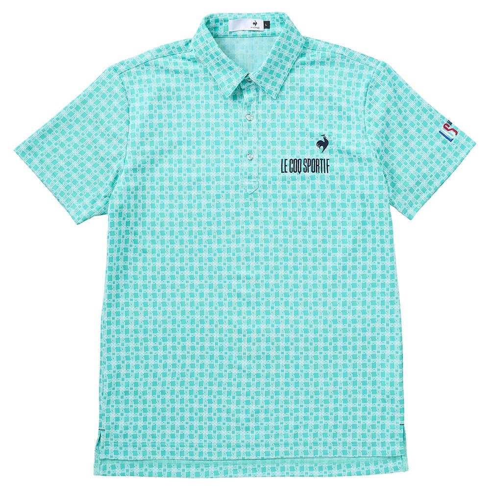 GOLFICKERS ゴルフ ポロシャツ スウェット 半袖グリーンサイズL GOLFICKERS ゴルフ ポロシャツ スウェット 半袖グリーンサイズL