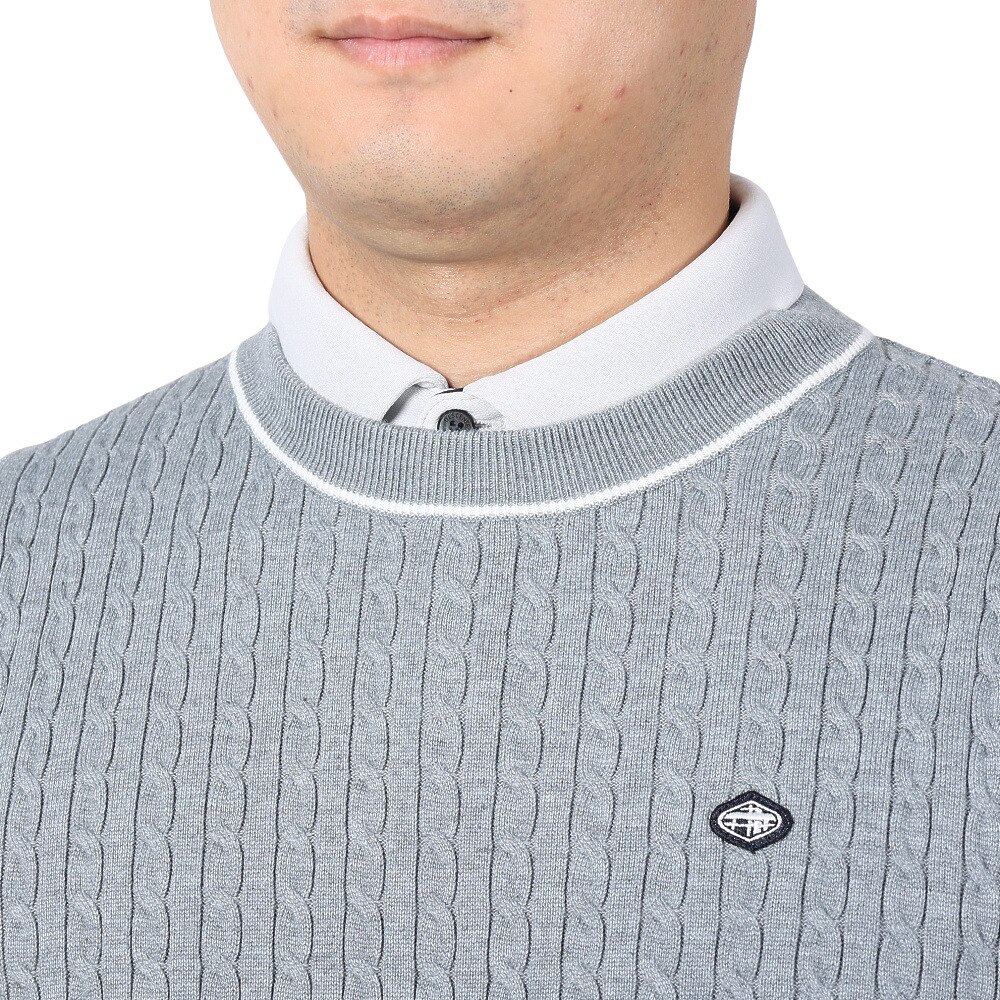 フィドラ（FIDRA）（メンズ）ゴルフウェア 防風 ニットベスト FD5QTK02 GRY