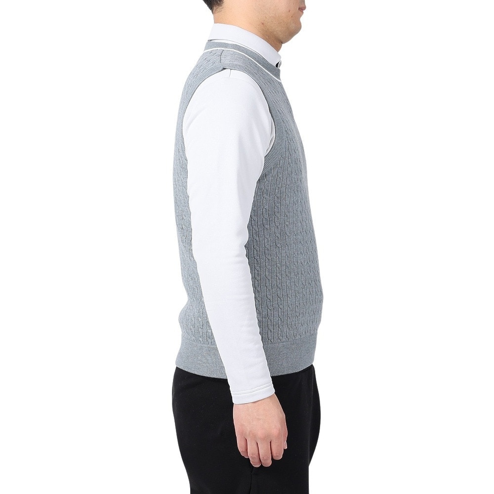 フィドラ（FIDRA）（メンズ）ゴルフウェア 防風 ニットベスト FD5QTK02 GRY