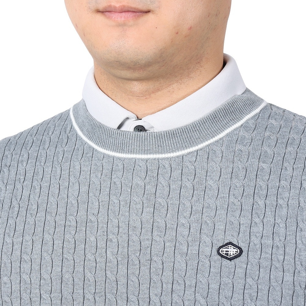 フィドラ（FIDRA）（メンズ）ゴルフウェア 防風 ニットベスト FD5QTK02 GRY