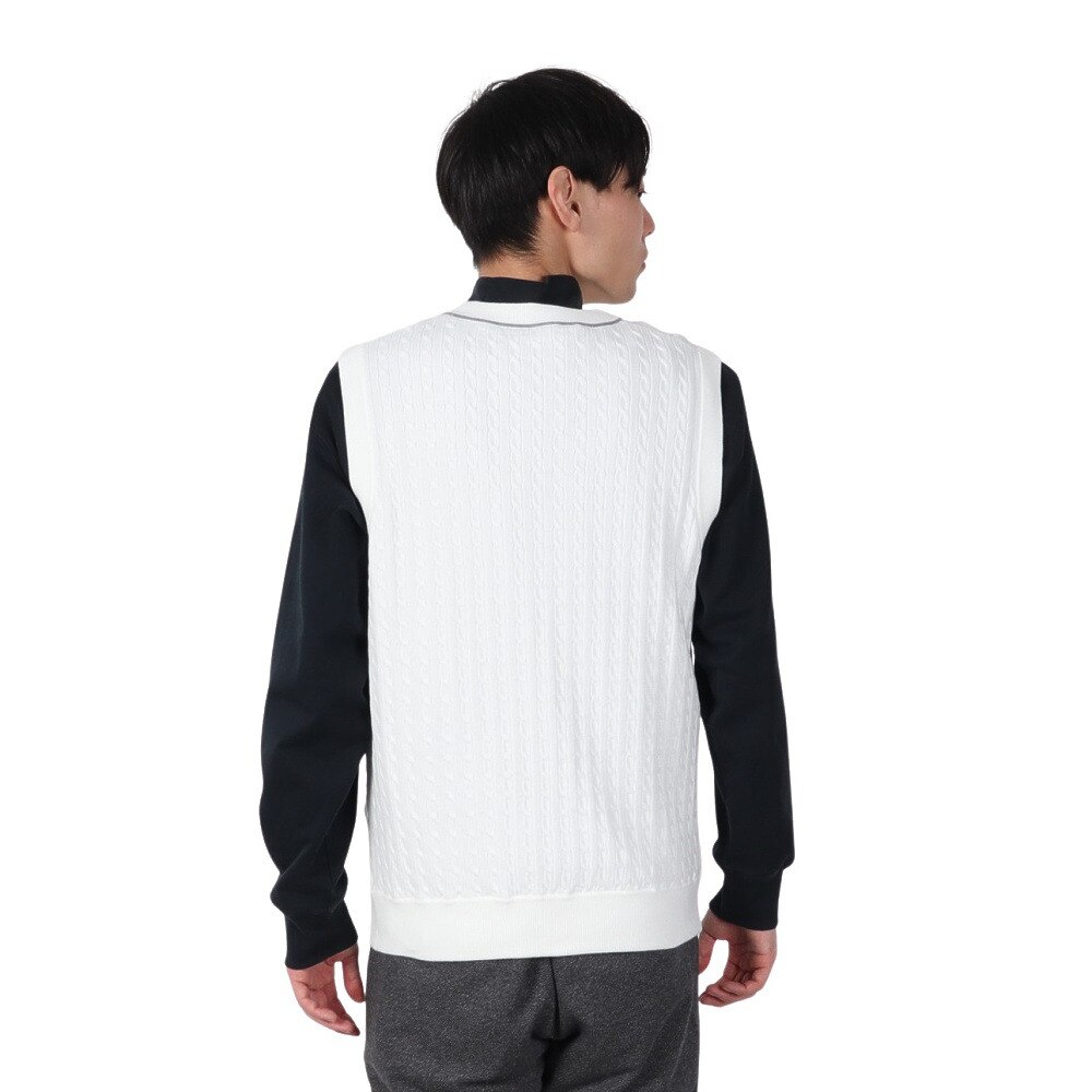 フィドラ（FIDRA）（メンズ）ゴルフウェア 防風 ニットベスト FD5QTK02 WHT
