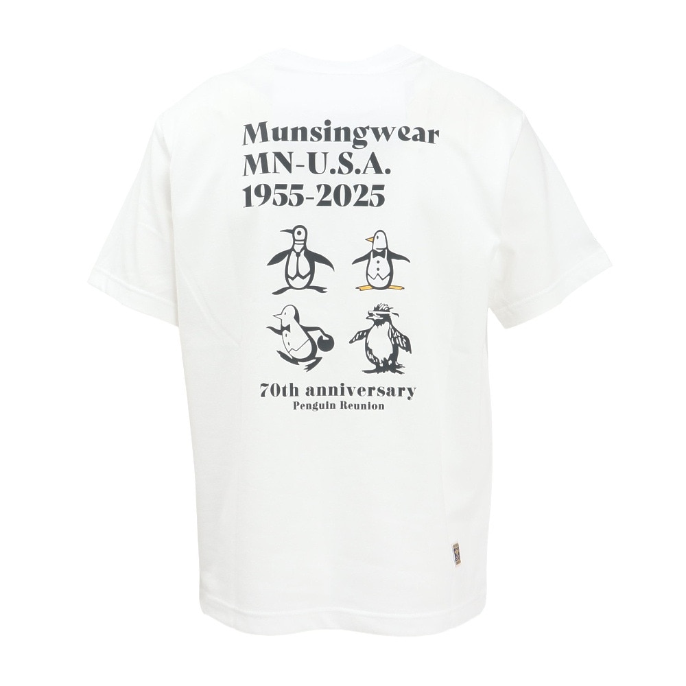 マンシングウエア（MUNSING WEAR）（メンズ）ゴルフウェア 70周年 アーカイブグラフィックTシャツ MG5SHS45U WH00