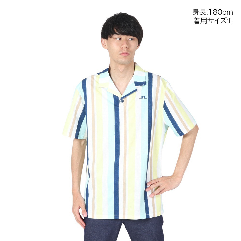 J.LINDEBERG（メンズ）ゴルフウェア オープンカラーシャツ 071-81440-031