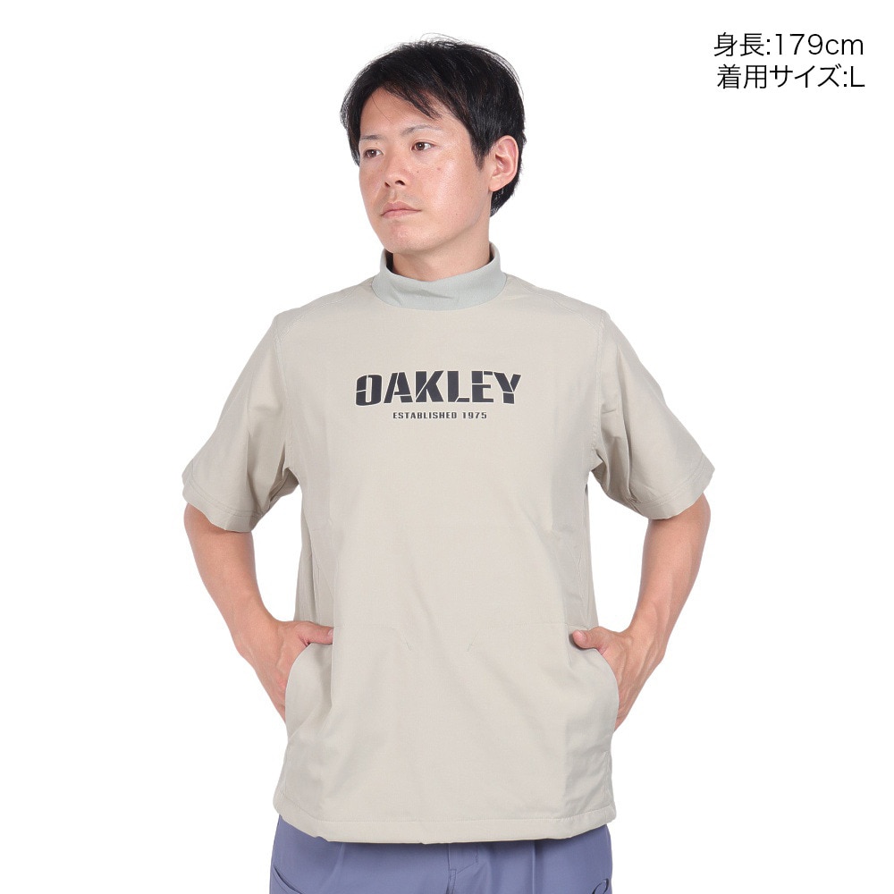 オークリー（OAKLEY）（メンズ）ゴルフウェア 半袖 防風 モック プルオーバージャケット FOA406948-89C