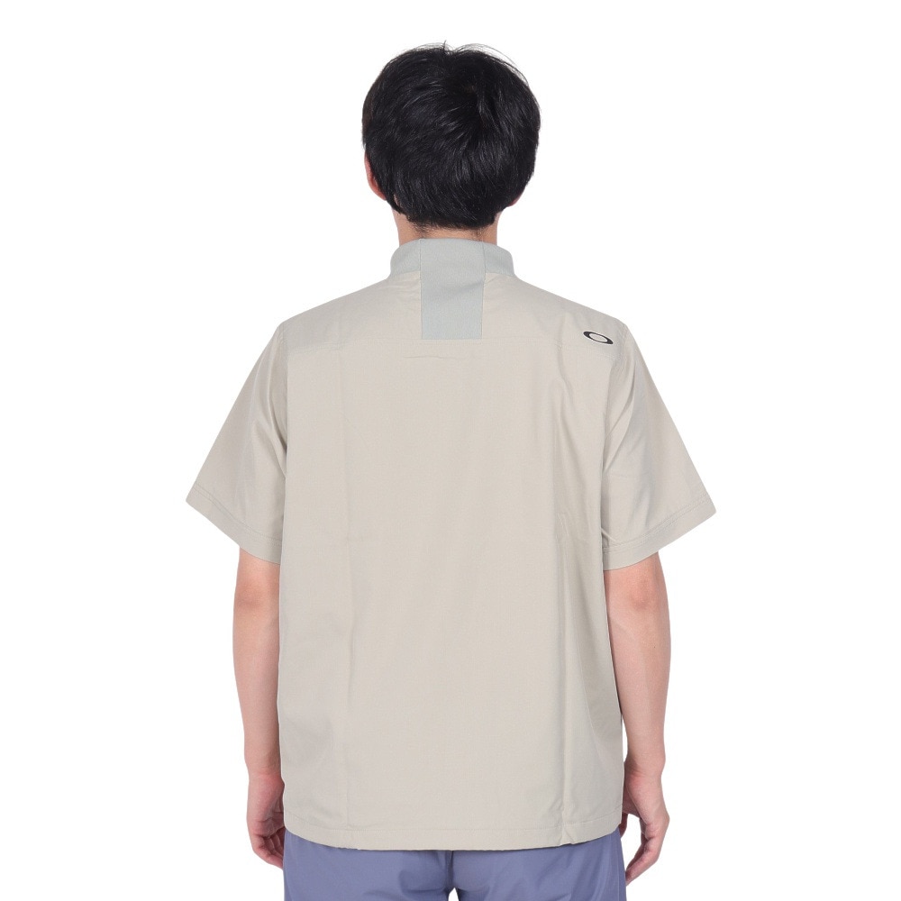 オークリー（OAKLEY）（メンズ）ゴルフウェア 半袖 防風 モック プルオーバージャケット FOA406948-89C