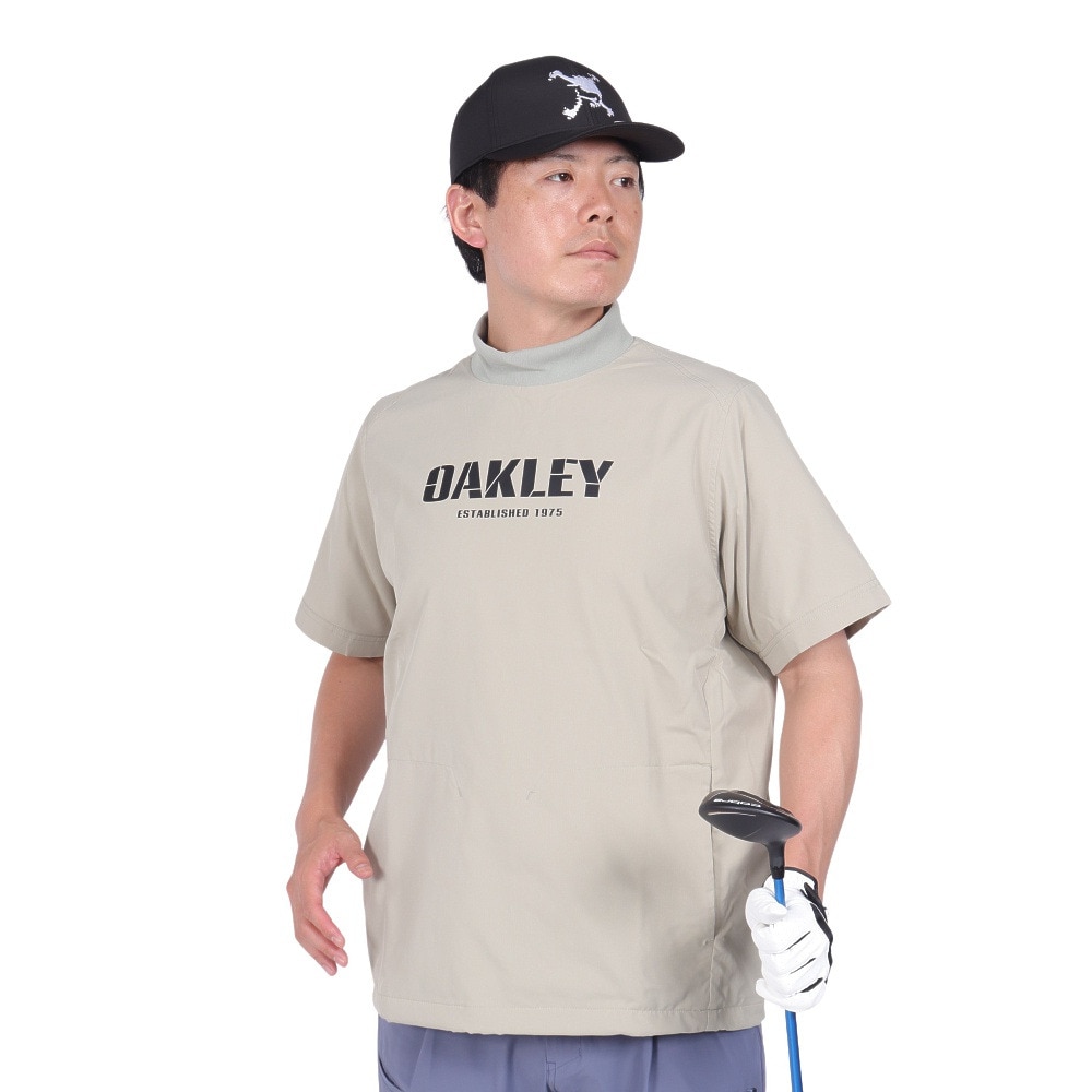 オークリー（OAKLEY）（メンズ）ゴルフウェア 半袖 防風 モック プルオーバージャケット FOA406948-89C
