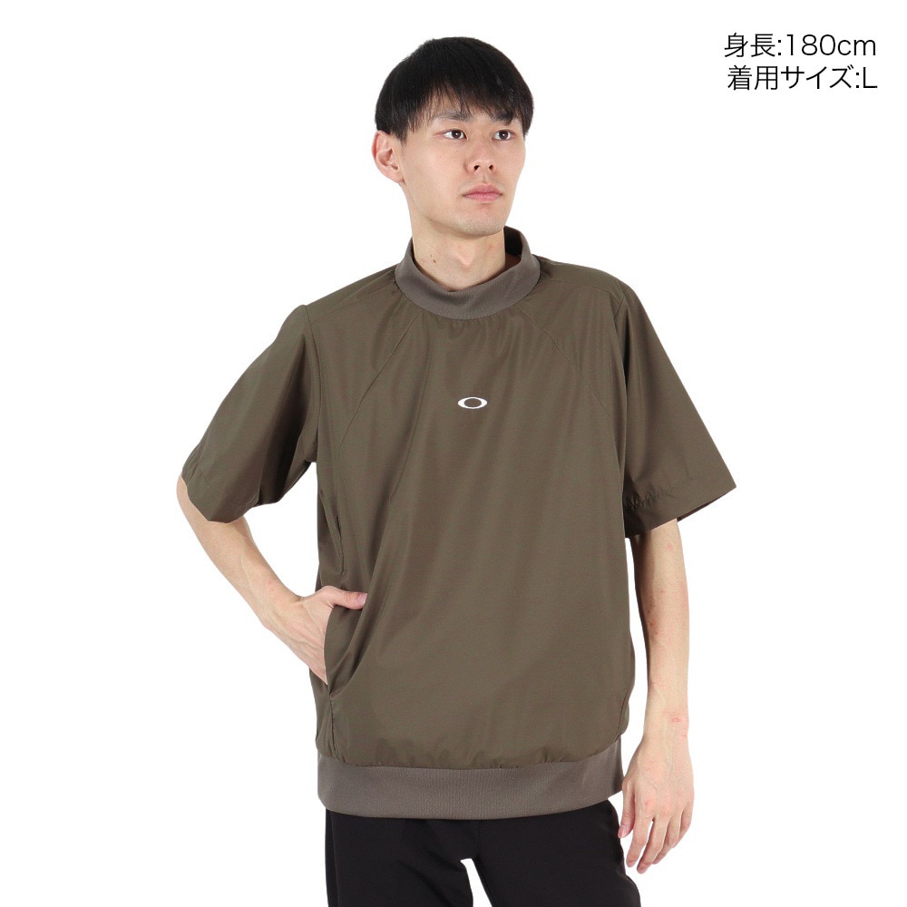 オークリー（OAKLEY）（メンズ）ゴルフウェア 撥水 半袖 モックネック プルオーバー 2.0 ジャケット FOA408143-83C