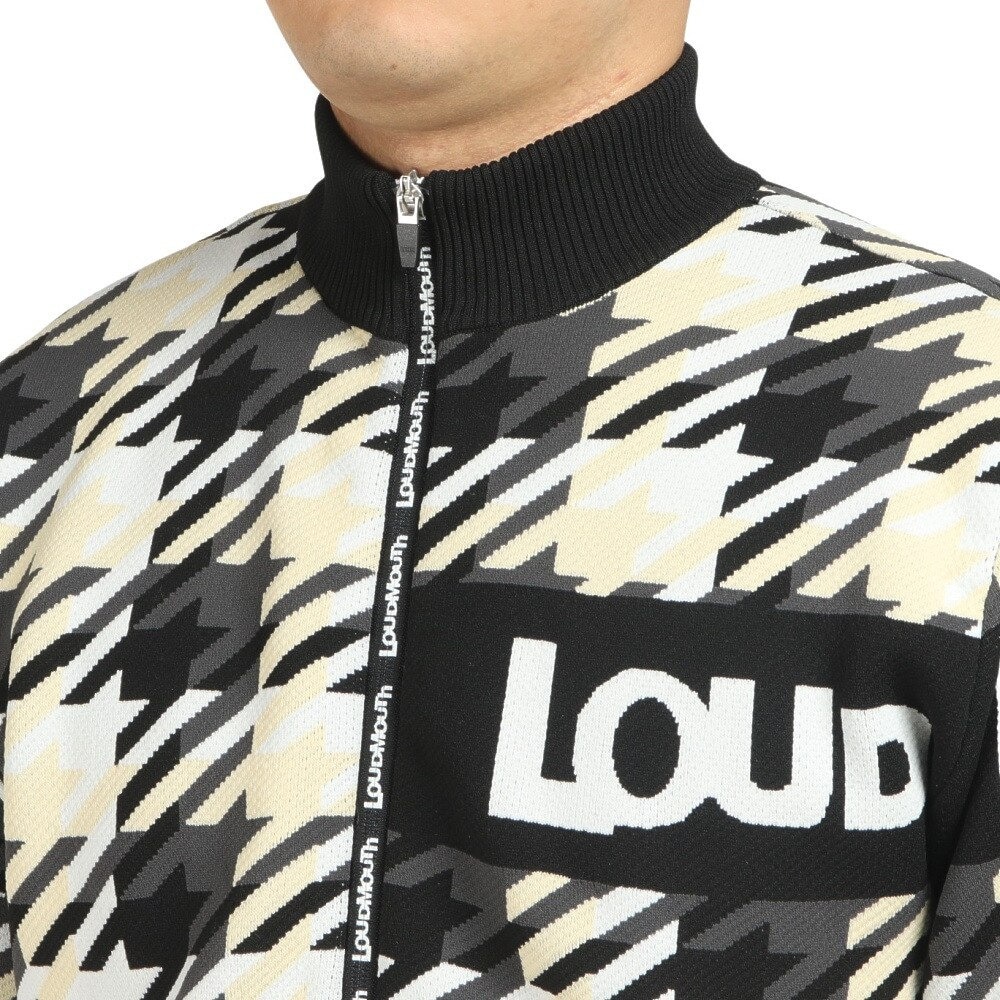 LOUDMOUTH/ラウドマウス】ワンポイントロゴ 裏蓄熱軽量 ニットジャケット - homabayassembly.go.ke