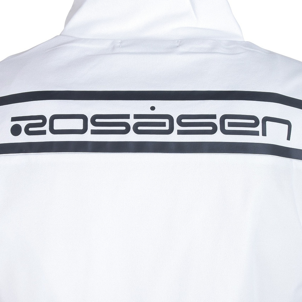 ROSASEN（メンズ）ゴルフウェア 吸汗 速乾 半袖 A-Line モックネック ロゴTシャツ 047-28442-004
