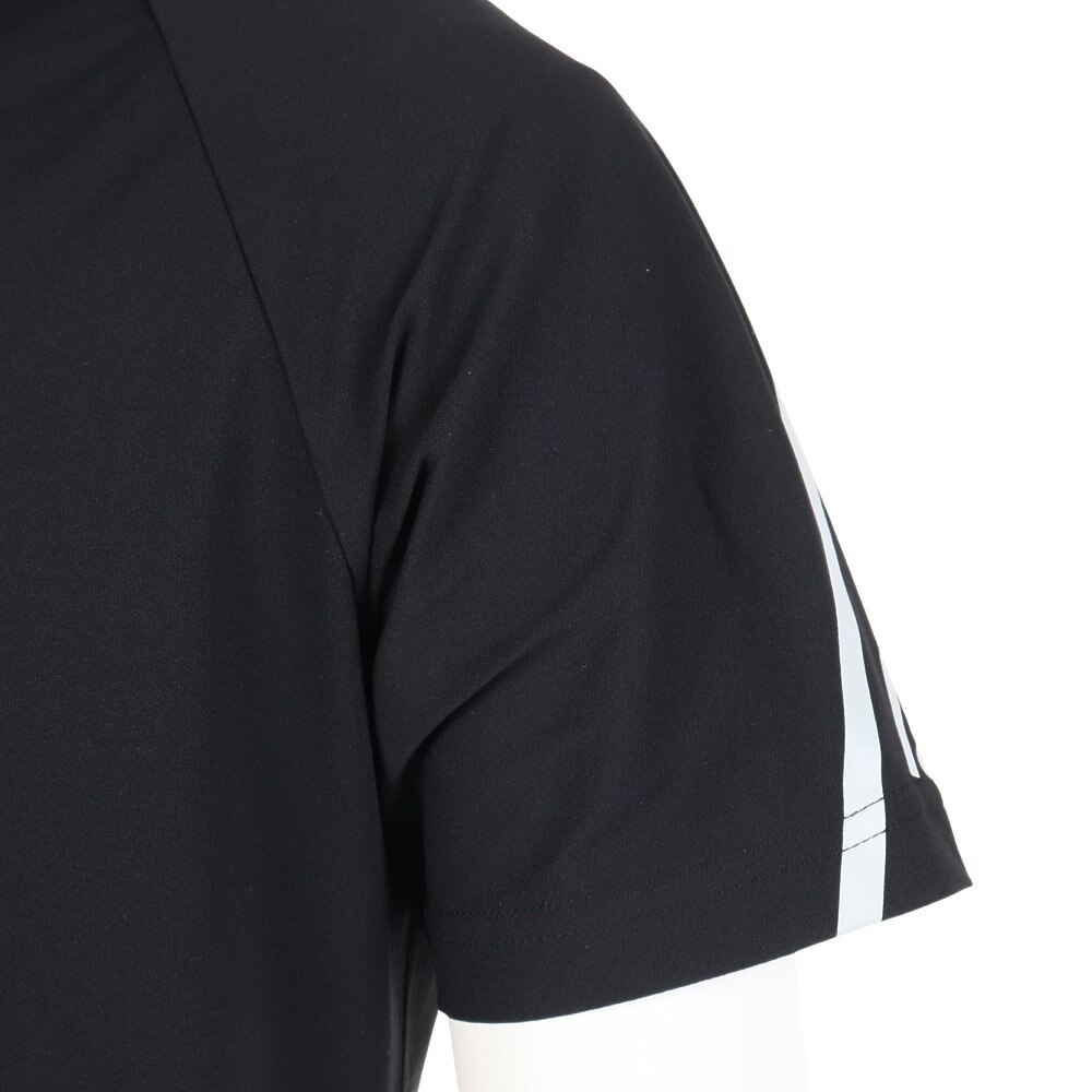 ROSASEN（メンズ）ゴルフウェア 吸汗 速乾 半袖 A-Line モックネック ロゴTシャツ 047-28442-019