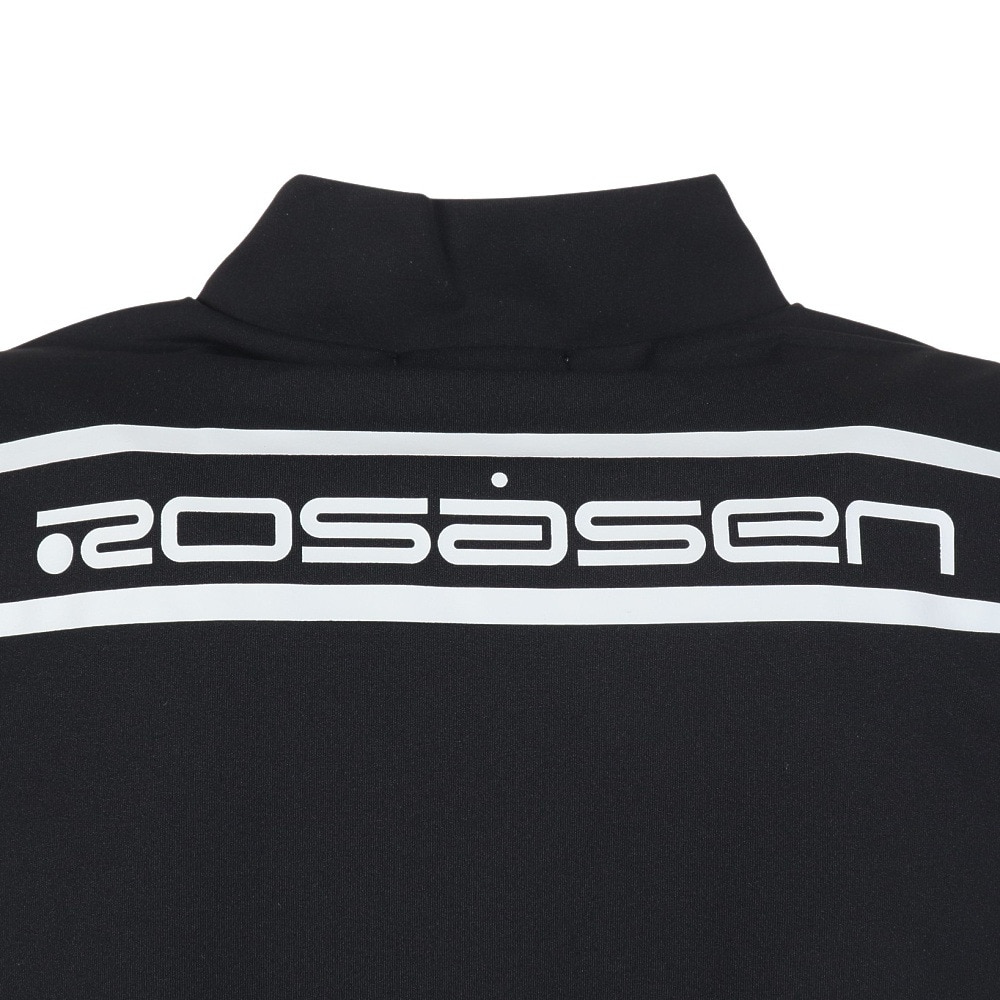 ROSASEN（メンズ）ゴルフウェア 吸汗 速乾 半袖 A-Line モックネック ロゴTシャツ 047-28442-019