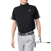 (メンズ)ゴルフウェア 吸汗 速乾 半袖 A-Line モックネック ロゴTシャツ 047-28442