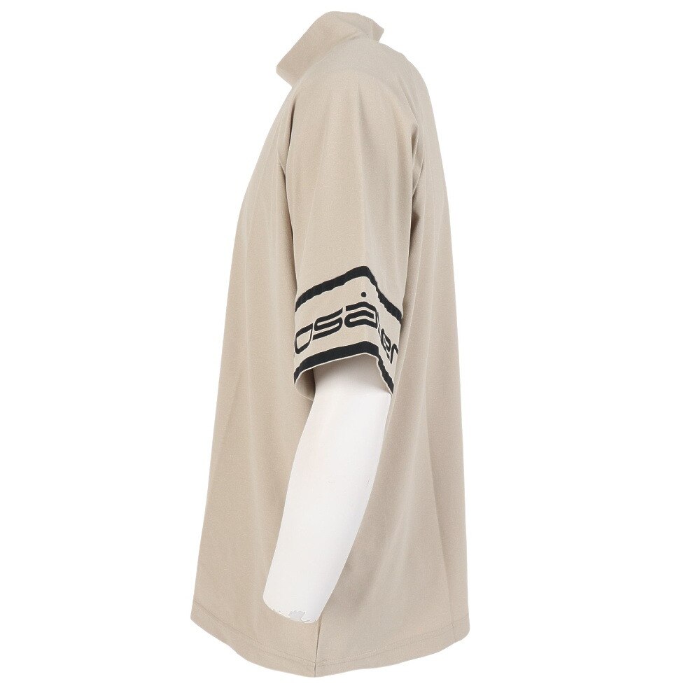 ROSASEN（メンズ）ゴルフウェア 吸水速乾 半袖 A-Line モックネックロゴTシャツ 047-28443-052