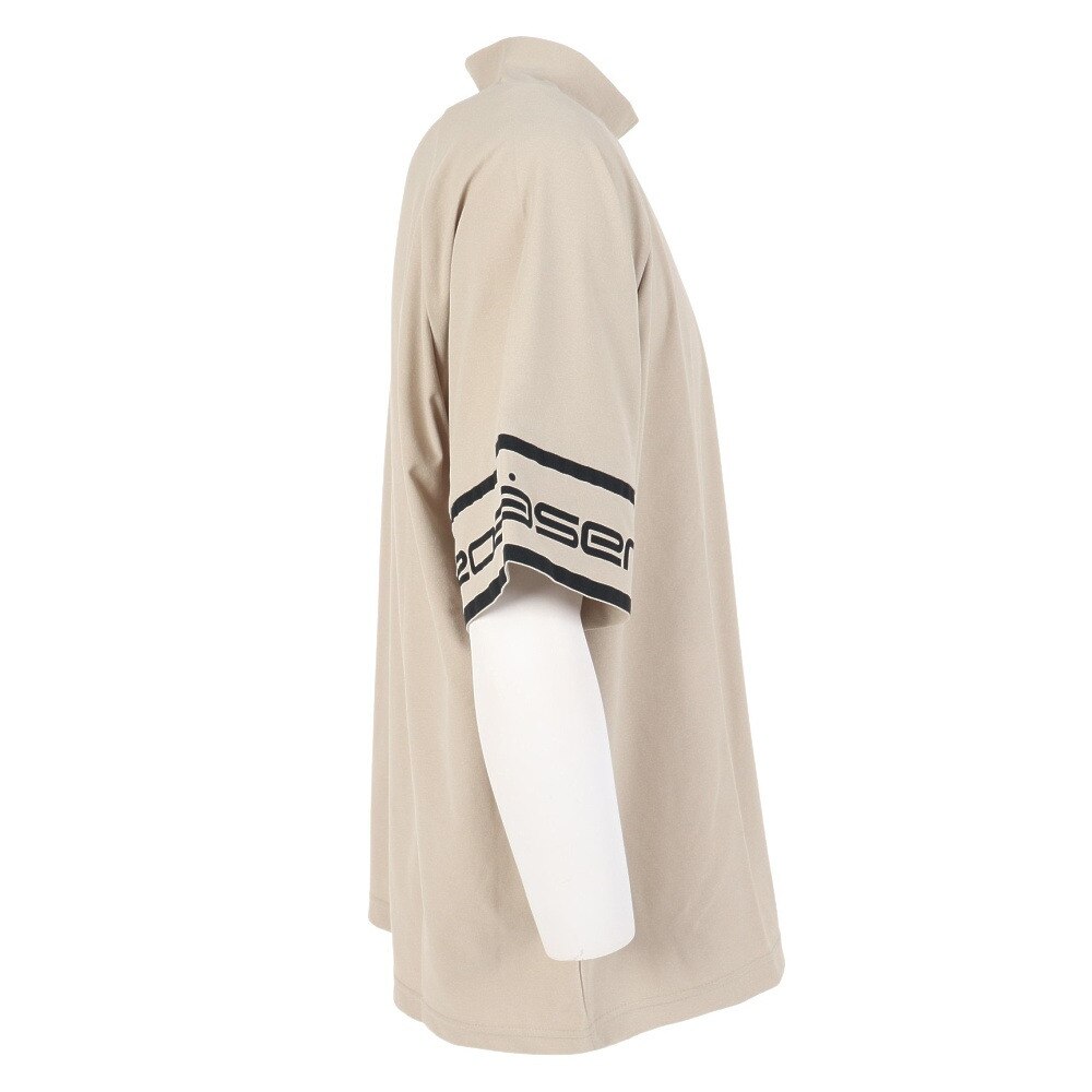 ROSASEN（メンズ）ゴルフウェア 吸水速乾 半袖 A-Line モックネックロゴTシャツ 047-28443-052