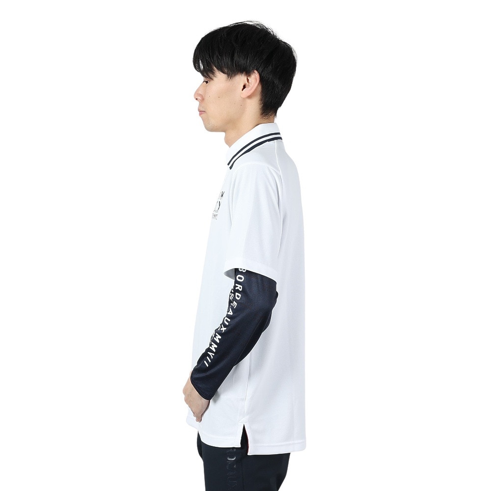 クランク（CLUNK）（メンズ）ゴルフウェア 吸汗 速乾 消臭 アンダーセットポロシャツ CL5PTG02 WHT