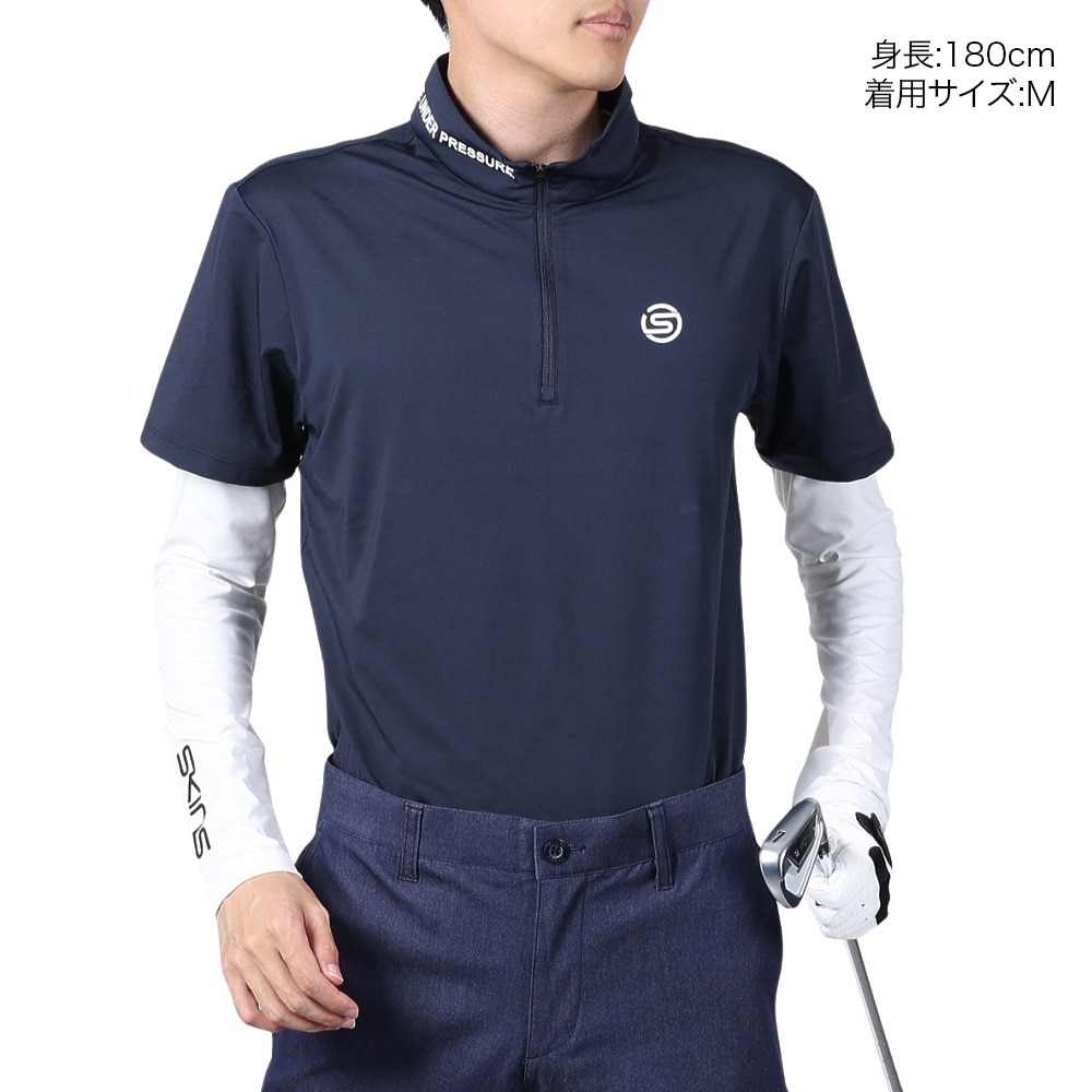 スキンズ（SKINS）（メンズ）ゴルフウェア アクティブウェア ハーフジップインナーセットシャツ 184-21310-098
