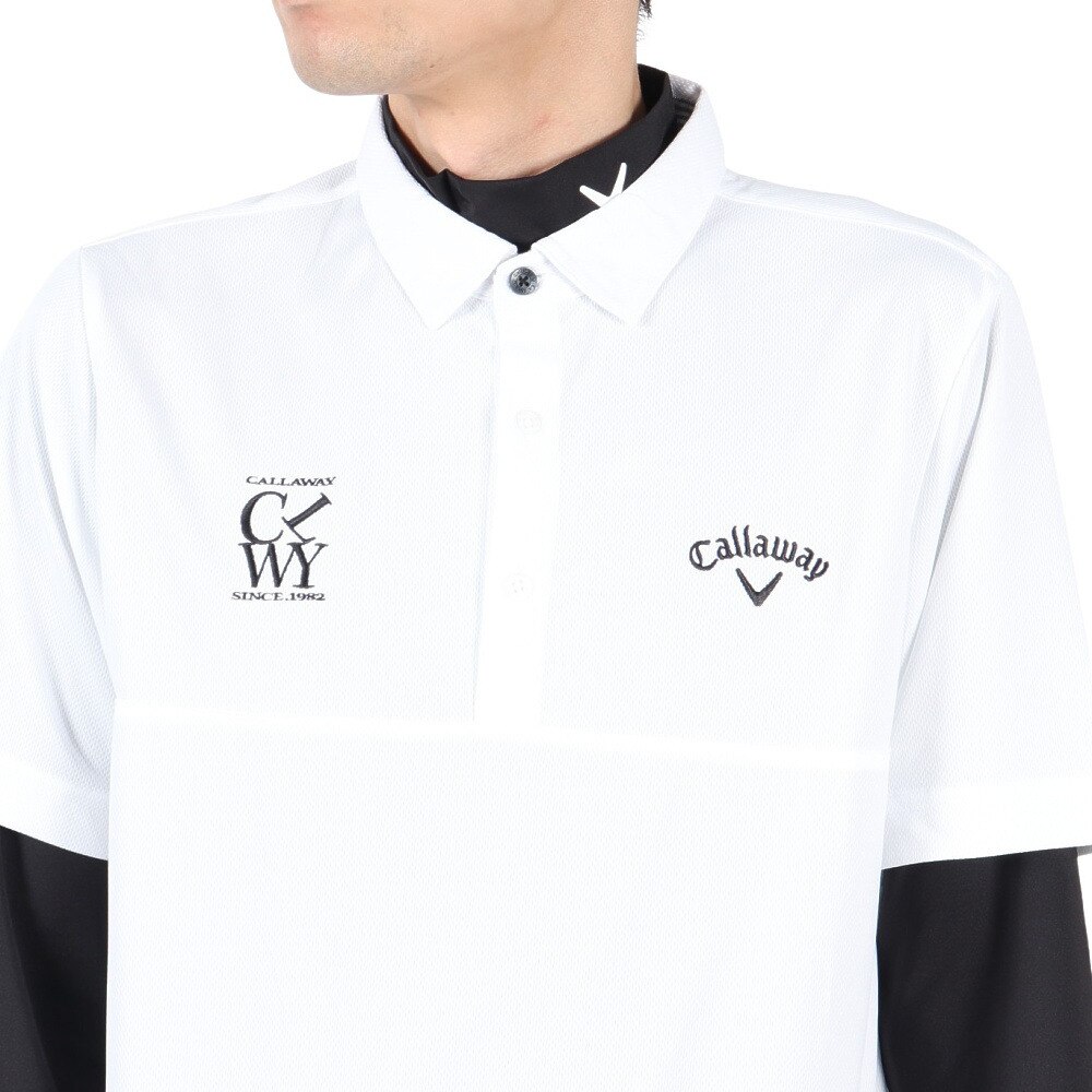 キャロウェイ（CALLAWAY）（メンズ）ゴルフウェア 吸汗速乾 セットシャツ インナー付き C25234108-1030