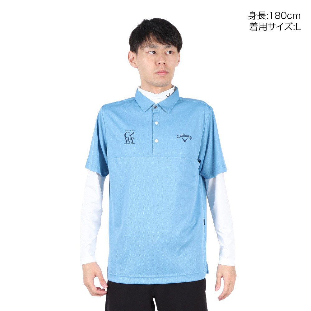 キャロウェイ（CALLAWAY）（メンズ）ゴルフウェア 吸汗速乾 セットシャツ インナー付き C25234108-1110