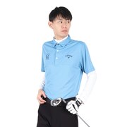 (メンズ)ゴルフウェア 吸汗速乾 セットシャツ インナー付き C25234108-1110