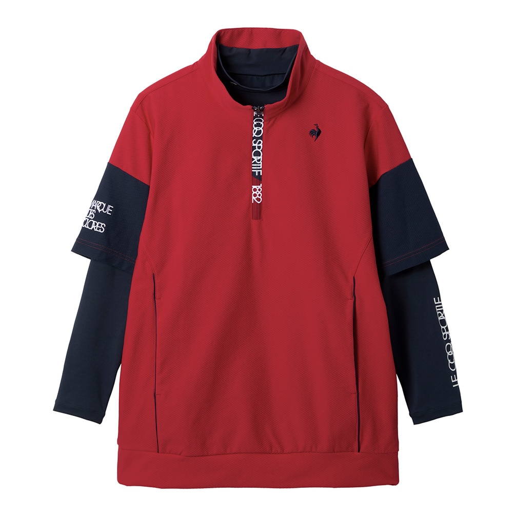 ルコックスポルティフ（lecoqsportif）（メンズ）ゴルフウェア インナー付き半袖カットソー LG5FTZ01M RD00