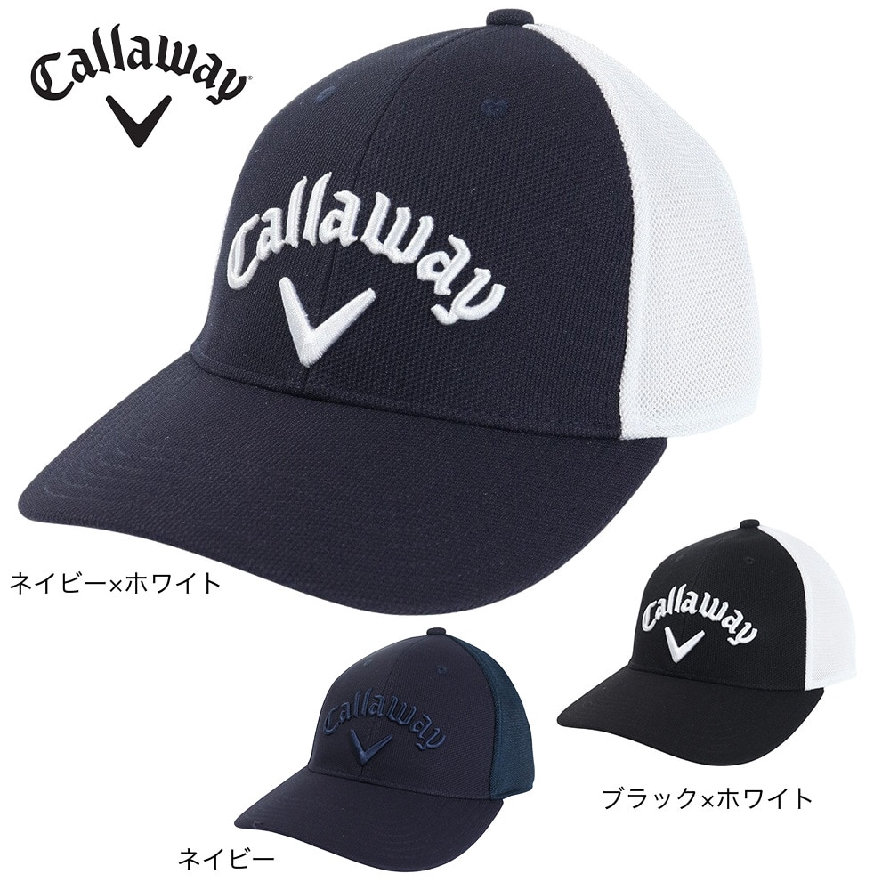 キャロウェイ（CALLAWAY）（メンズ）ゴルフ 吸汗 速乾 帽子 Basic メッシュキャップ 22JM C22990105-1011