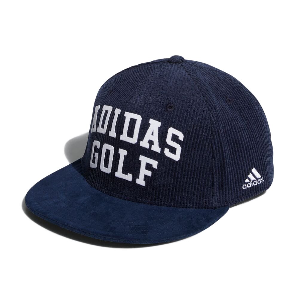 ＜ヴィクトリアゴルフ＞ ADIDAS コーデュロイ フラットビルキャップ WM034-HC3795NV Ｆ 48 衣料小物 帽子キャップ