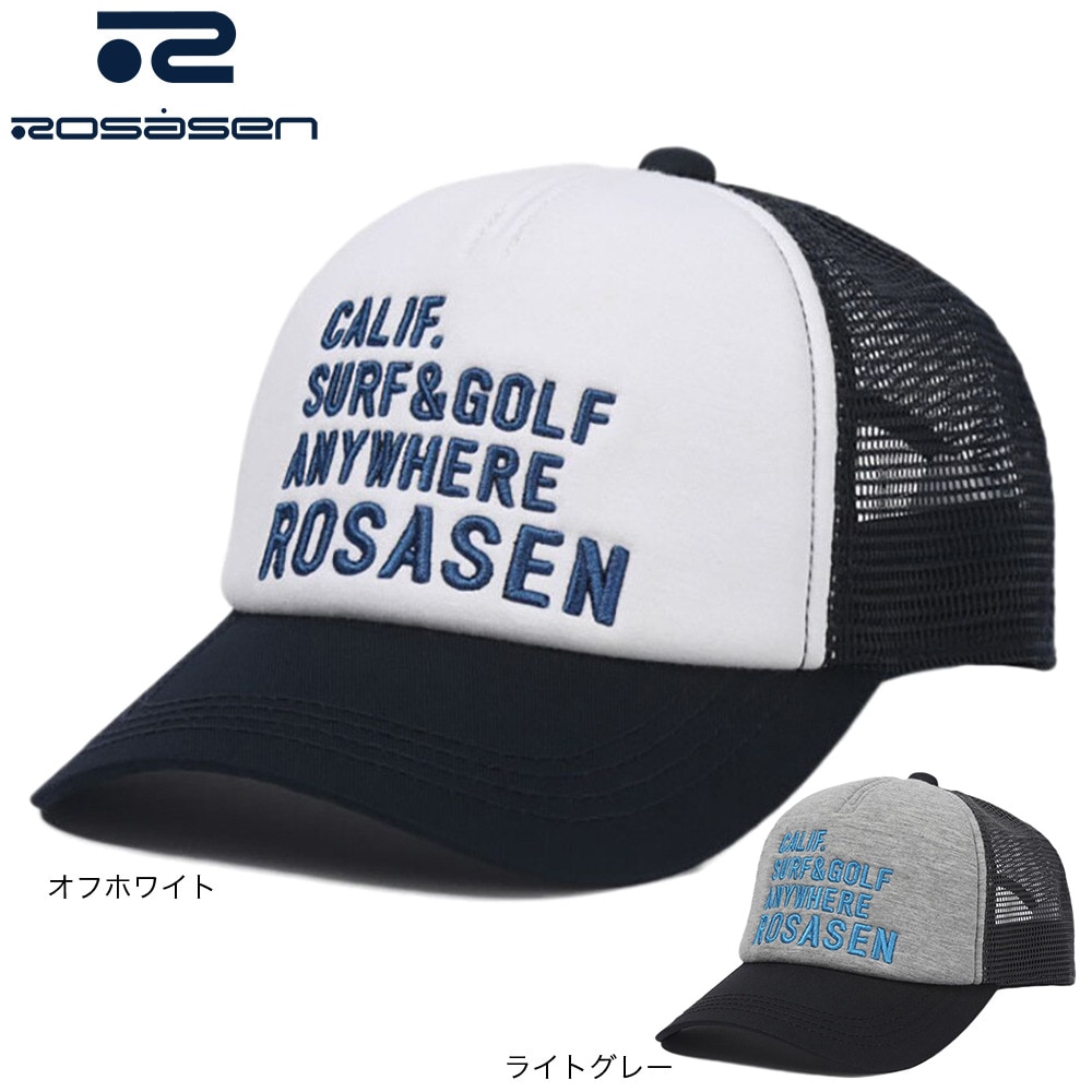 ROSASEN（メンズ）ゴルフ 吸汗 速乾 配色メッシュキャップ 046-58235-005