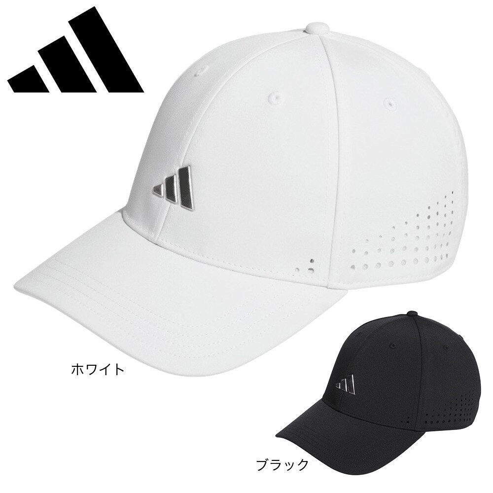 アディダス（adidas）（メンズ）ゴルフ 吸湿 メタルロゴ キャップ MGR99-HS4422 WH