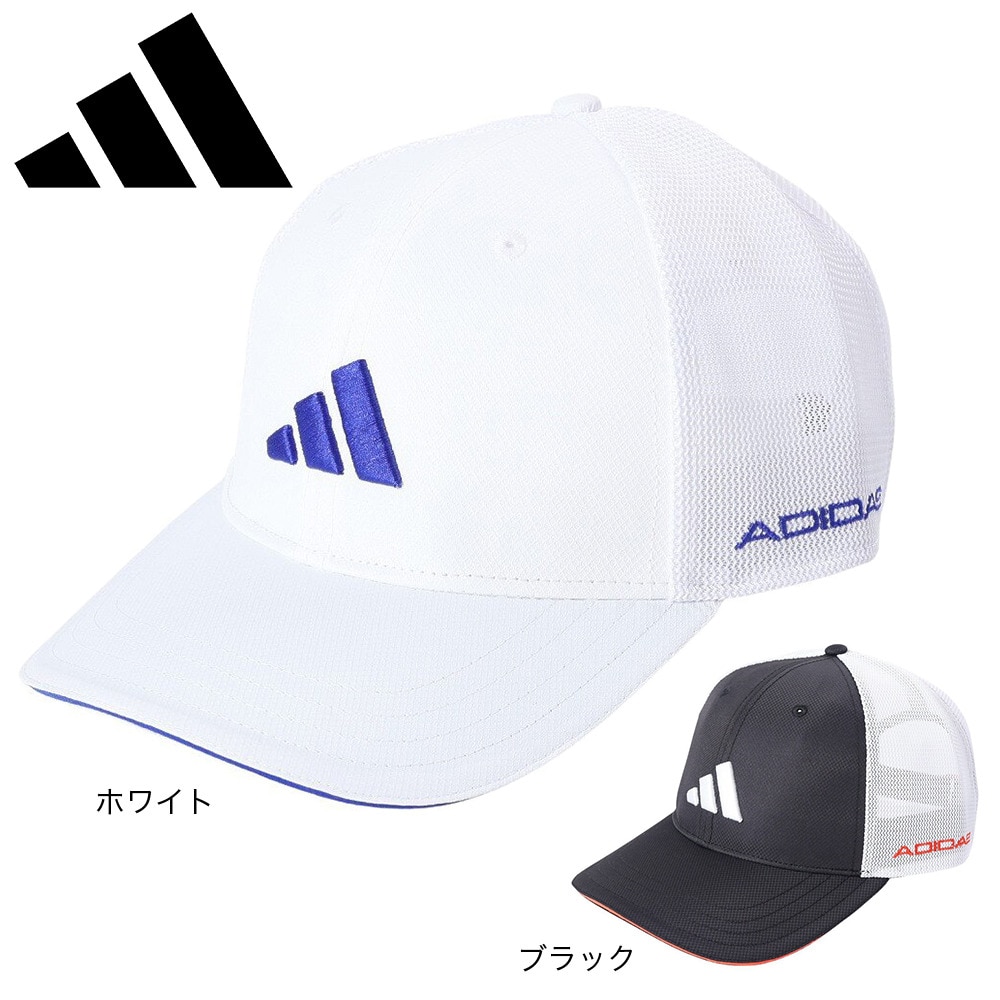 アディダス（adidas）（メンズ）ゴルフ 通気 サイドロゴ メッシュキャップ MGS05-HS4425WH