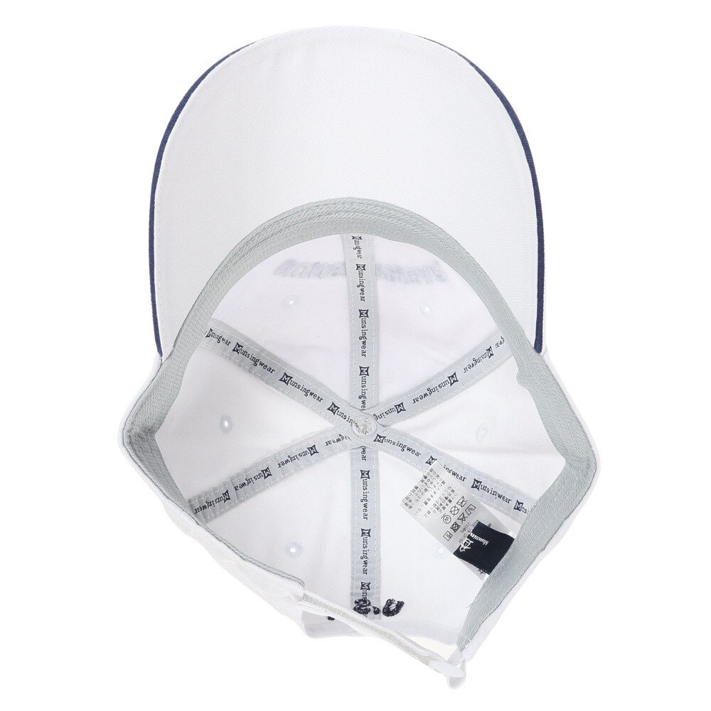 マンシングウエア（MUNSING WEAR）（メンズ）ゴルフ 吸汗 速乾 コットン ロゴデザインキャップ MGBVJC10CH WH00