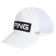 ピン（PING）（メンズ）ゴルフ キャンディバーメッシュキャップ HW-U206 CANDY B MESH WH 35343