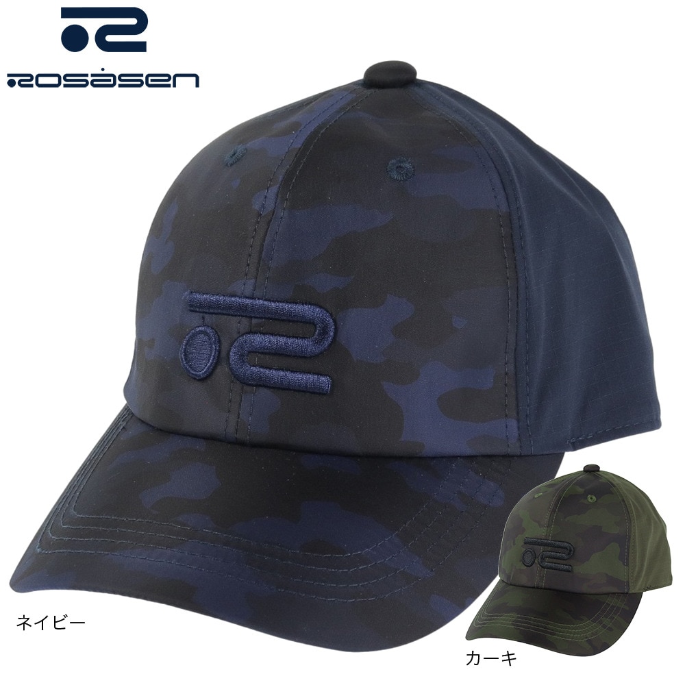 ROSASEN（メンズ）ゴルフ カモフラ×リップストップキャップ 046-59835-027