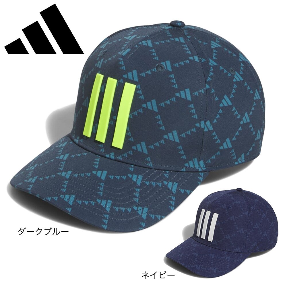 アディダス（adidas）（メンズ）ゴルフ ツアーモノグラムプリント キャップ DKL35-HY1641NV