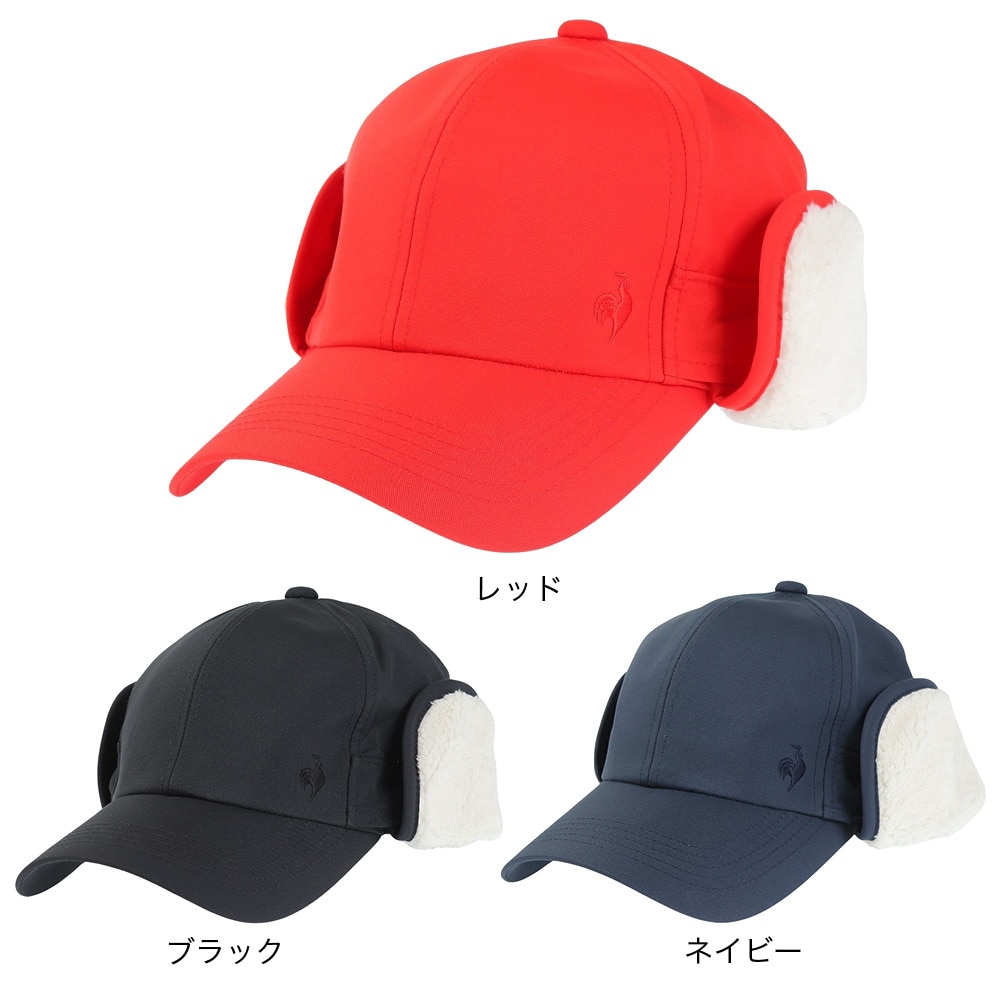 ルコックスポルティフ（lecoqsportif）（メンズ）ゴルフ イヤーウォーマー付き2WAYキャップ QGBWJC11W RD00